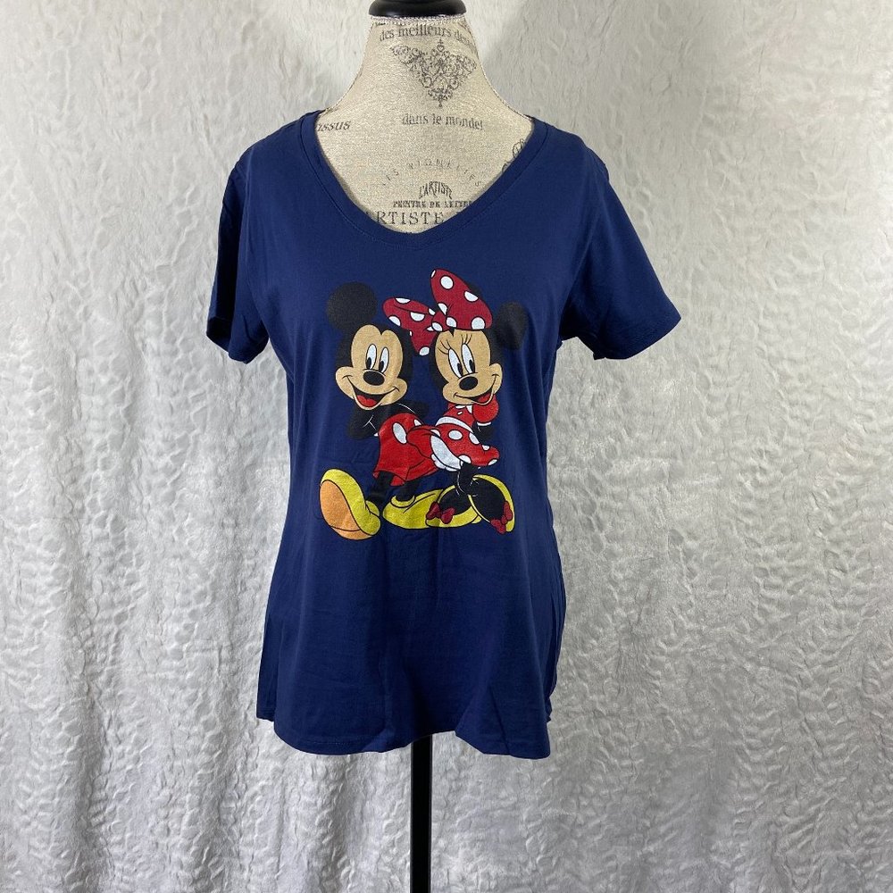 Disney Big Mickey and Minnie Mouse V-Neck T-Shirt
